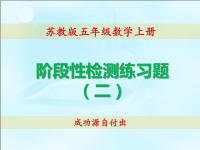 苏教版五年级数学上阶段性检测练习题二无答案