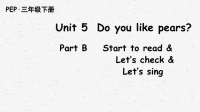pep人教版英语三年级下册Unit 5 Part B 第6课时优质课件