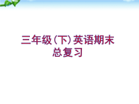 PEP三年级(下)英语期末总复习,异构精品2套