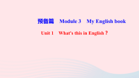Unit1WhatsthisinEnglish作业课件新版外研版