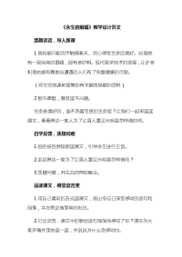 《永生的眼睛》教学设计范文