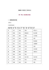 2020三年级预习知识点