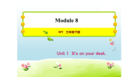 三年级下册英语习题课件    Unit 1  It’s on your desk    外研版(共13张PPT)