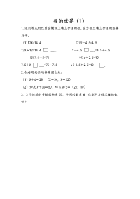 苏教版数学五年级下册课课练-第八单元 整理与复习-8-1 数的世界（1）