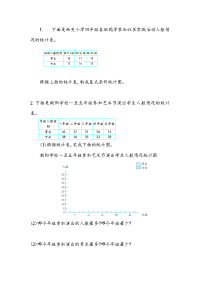 北师大版数学五年级下册同步练习-第八单元 数据的表示和分析-8-1 复式条形统计图(1)