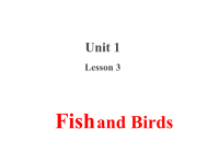 三年级下册英语课件  Lesson  3 Fish and Birds 冀教版(共15张PPT)