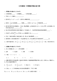 人教版七年级上数学期末复习试卷