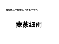 三年级下册第六册语文课件-蒙蒙细雨_湘教版