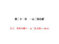 人教版九年级上册数学同步练习课件-第21章 一元二次方程-21实际问题与一元二次方程(一课时)