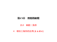 华师版九年级上册数学同步练习课件-第23章 图形的相似-23相似三角形的应用(第五课时)