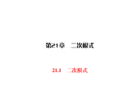 华师版九年级上册数学同步练习课件-第21章 二次根式-21二次根式