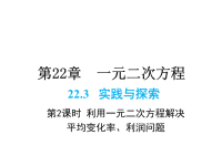 华师版九年级上册数学同步课件-第22章-22 利用一元二次方程解决 平均变化率、利润问题