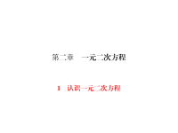 北师大版数学九年级上册同步练习课件-第2章 一元二次方程-第2章 1 一节一练认识一元二次方程