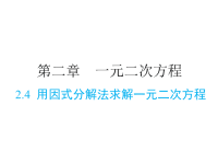 北师大版数学九年级上册同步课件-2第二章-2用因式分解法求解一元二次方程