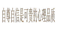 班主任资料：小学班会自尊自信是可贵的心理品质