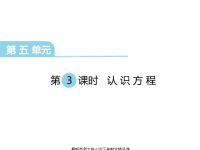 西师大版小学五年级下册数学课件第五单元  方程-第3课时  认识方程