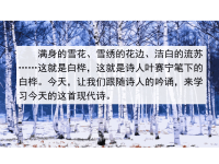 人教部编版小学四年级下册语文课件11 白桦