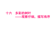 小学四年级作文教学课件十六 多彩的树叶