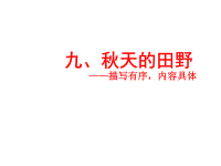 小学三年级作文教学课件秋天的田野