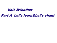 人教版PEP小学四年级下册英语教学课件-Unit 3 A Lets learn&Lets chant