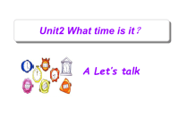 人教版PEP小学四年级下册英语教学课件-Unit 2 A Lets talk