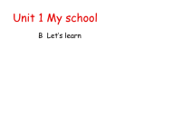人教版PEP小学四年级下册英语教学课件-Unit 1 B Lets learn(1)