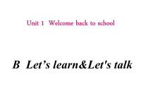 人教版PEP小学三年级下册英语教学课件-Unit 1 B Lets learn&Lets talk