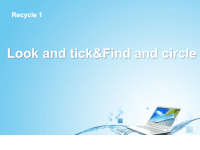 人教版PEP小学三年级下册英语教学课件-Recycle 1-Look and tick&Find and circle