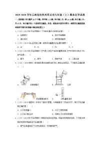 2019-2020学年云南省红河州开远市九年级（上）期末化学试卷