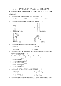 2019-2020学年湖北省黄冈市九年级（上）期末化学试卷
